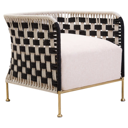 Bengal Black And White Jute Chair