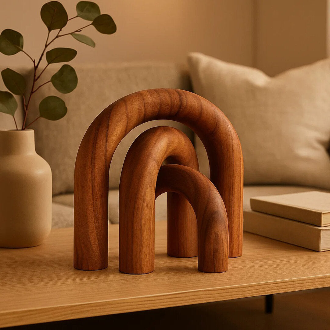 Empire Natural Wood Arch Sculpture