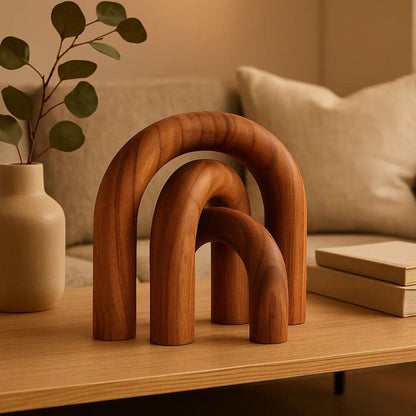 Empire Natural Wood Arch Sculpture
