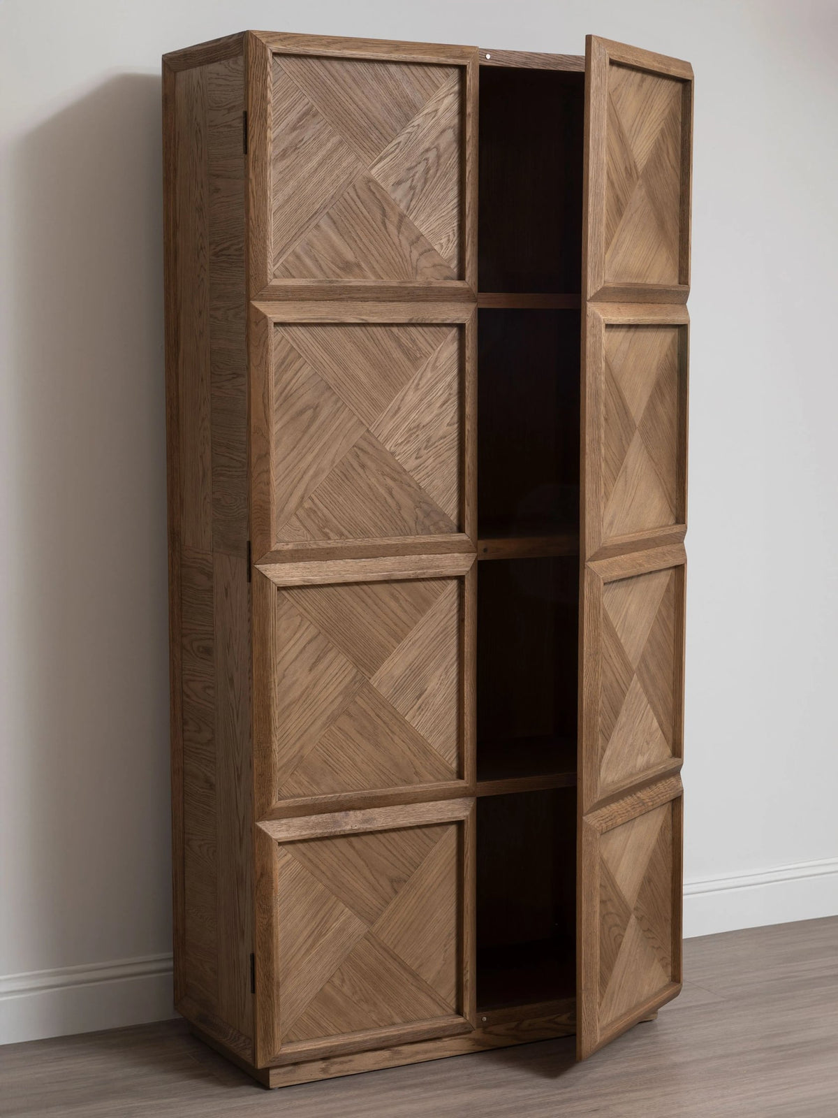 Cest Natural Oak Wood Tall Cabinet