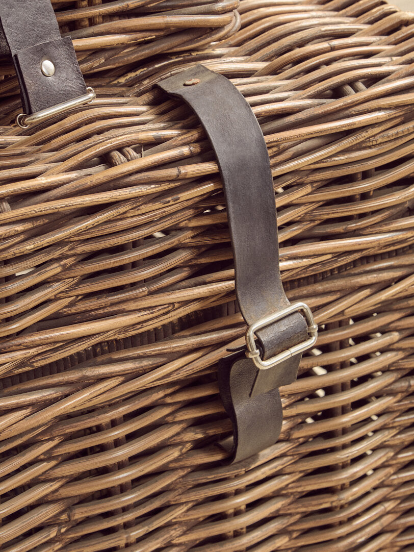 Sterling Brown Rattan Storage Trunks- set of 2