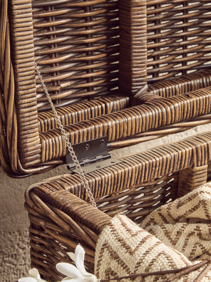 Sterling Brown Rattan Storage Trunks- set of 2