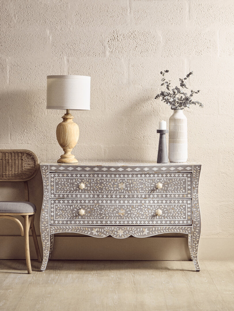 Unity Chest of 2 Drawers with Mother of Pearl Inlay