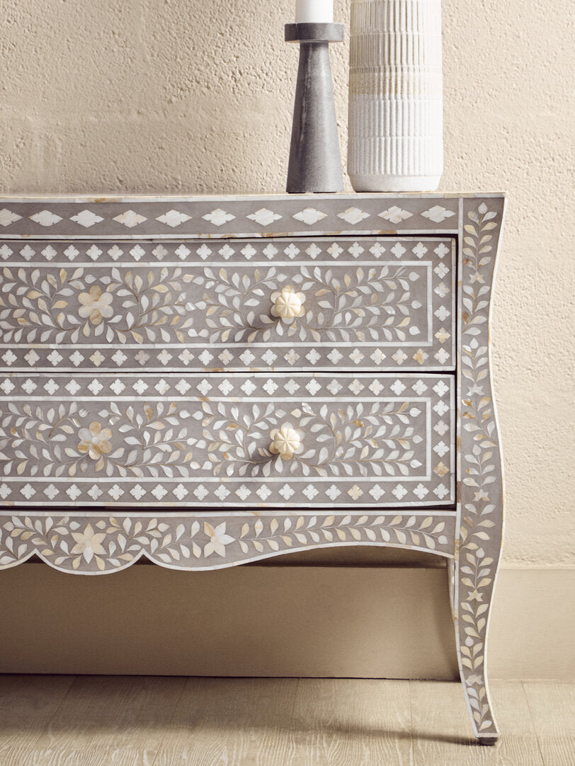 Unity Chest of 2 Drawers with Mother of Pearl Inlay