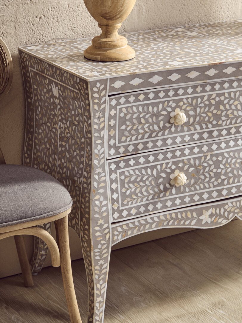 Unity Chest of 2 Drawers with Mother of Pearl Inlay