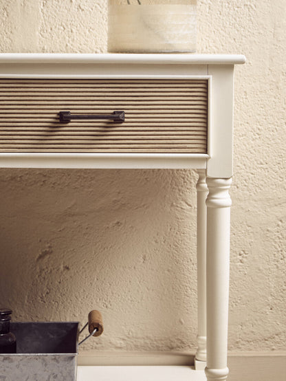 Heirloom 2 Drawers Pearl White Console Table