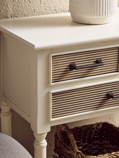 Heirloom 3 Drawers Pearl White Console Table