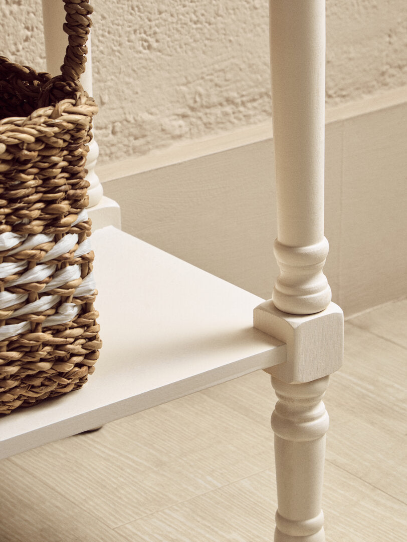 Heirloom 3 Drawers Pearl White Console Table