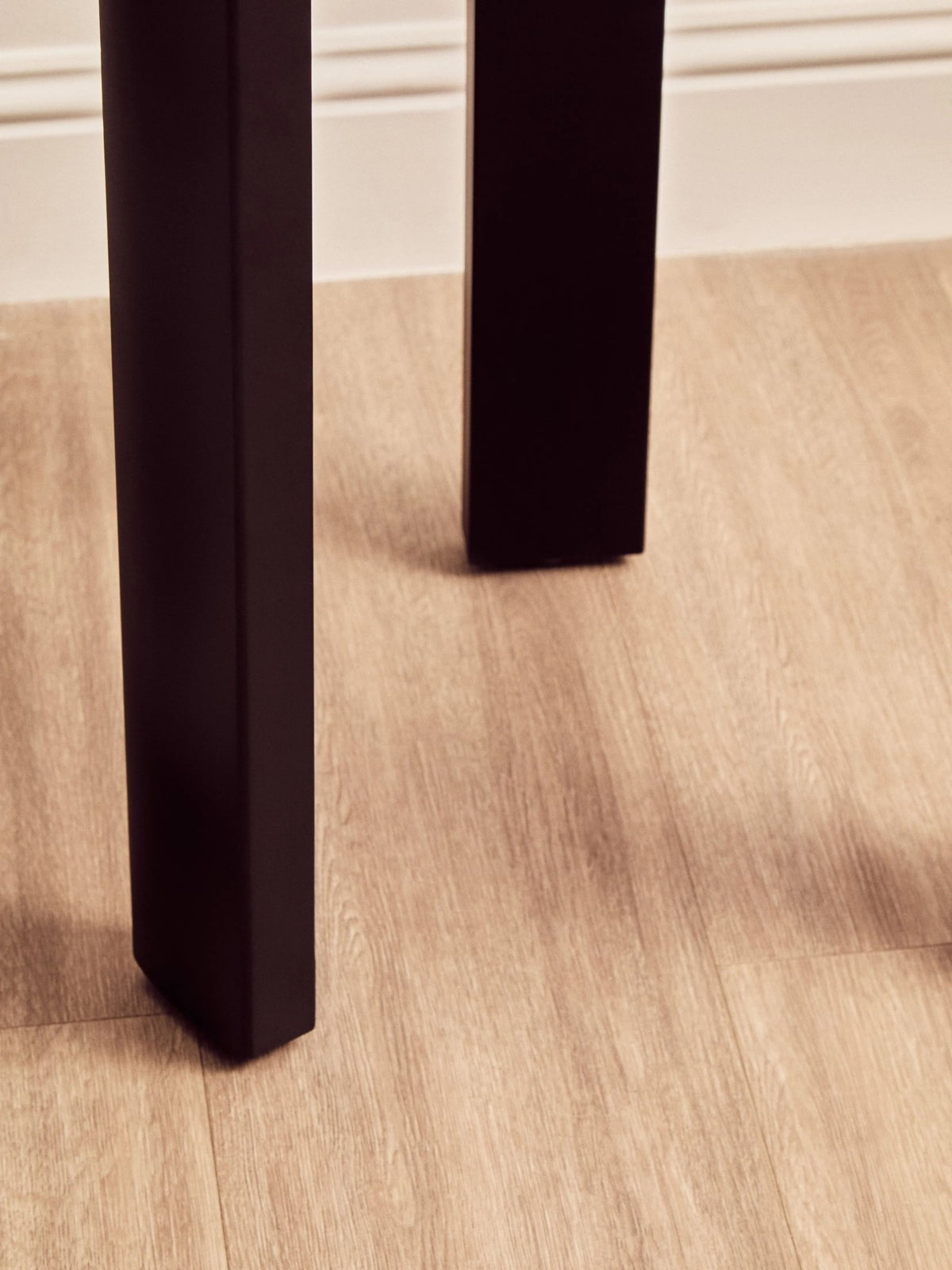 Iberia White Marble and Black Acacia Wood Side Table