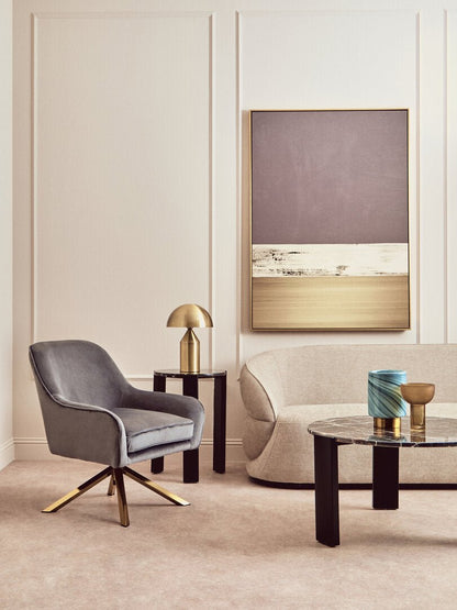 Avni Grey Velvet Chair