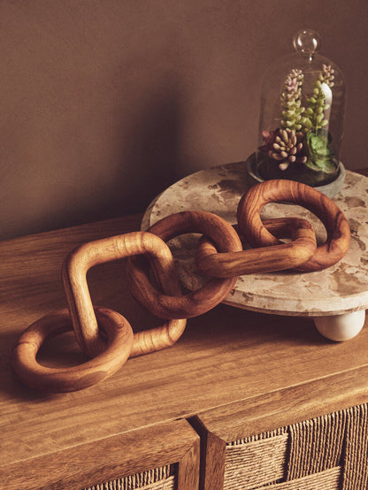Empire Brown Wood Five Link Chain Decor