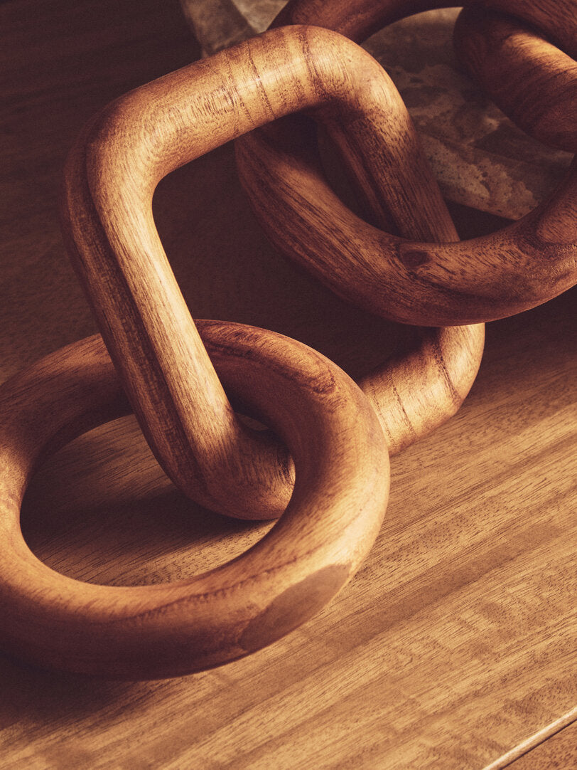 Empire Brown Wood Five Link Chain Decor