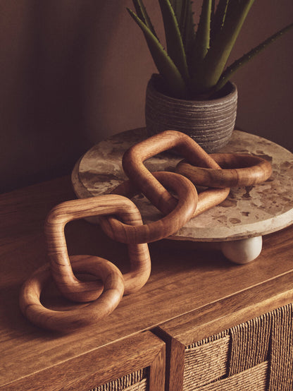 Empire Natural Wood Five Link Chain Decor