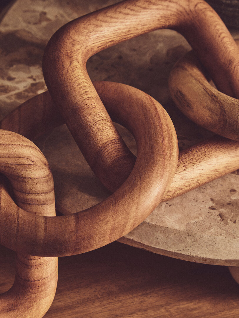 Empire Natural Wood Five Link Chain Decor