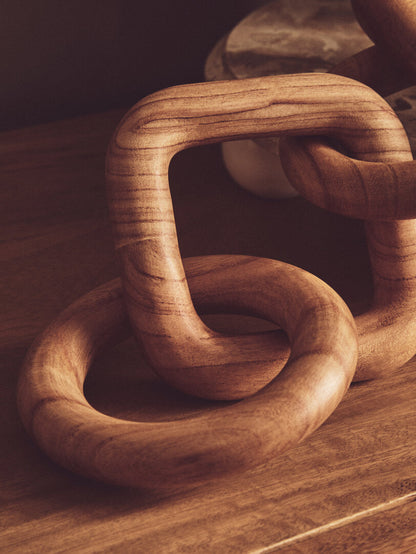 Empire Natural Wood Five Link Chain Decor