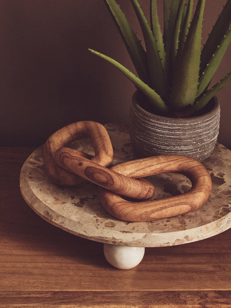 Empire Natural Wood 3 Link Chain Decor