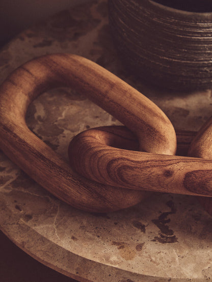 Empire Natural Wood 3 Link Chain Decor