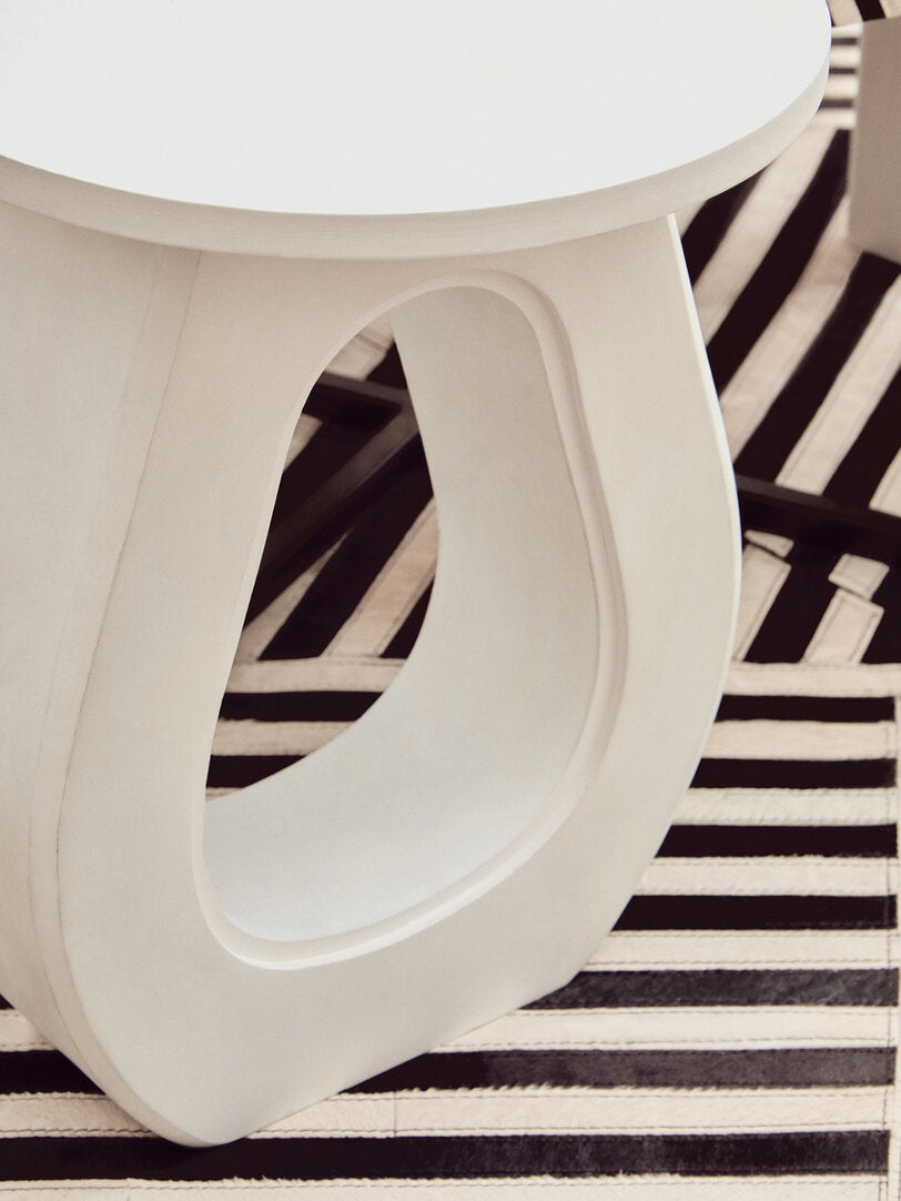 Waltz Whitewash Mango Wood Accent Table