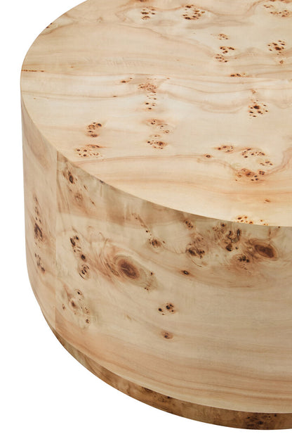 Sequoia Burl Wood Design Round Coffee Table