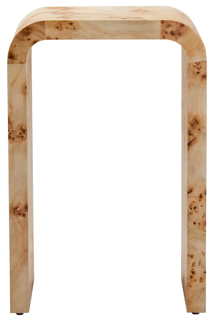 Sequoia Burl Wood Design Curved Side Table
