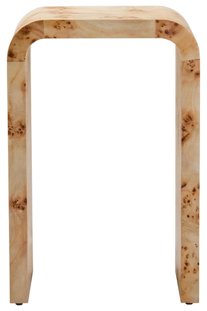 Sequoia Burl Wood Design Curved Side Table