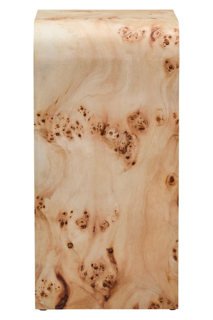 Sequoia Burl Wood Design Curved Side Table
