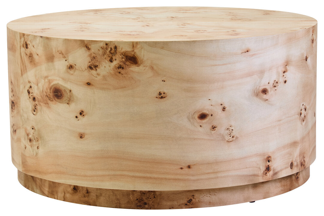 Sequoia Burl Wood Design Round Coffee Table