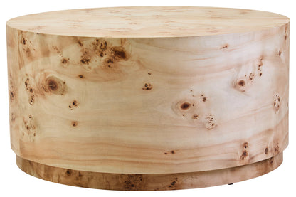Sequoia Burl Wood Design Round Coffee Table