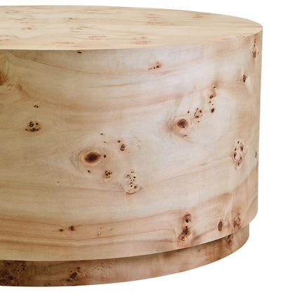 Sequoia Burl Wood Design Round Coffee Table
