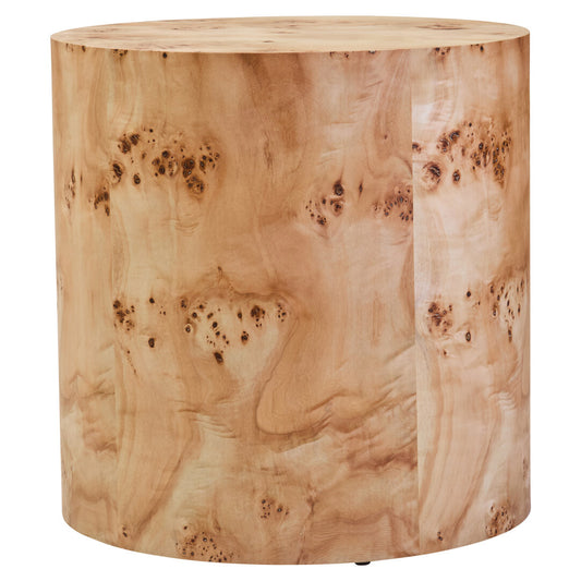 Sequoia Burl Wood Design Round Side Table