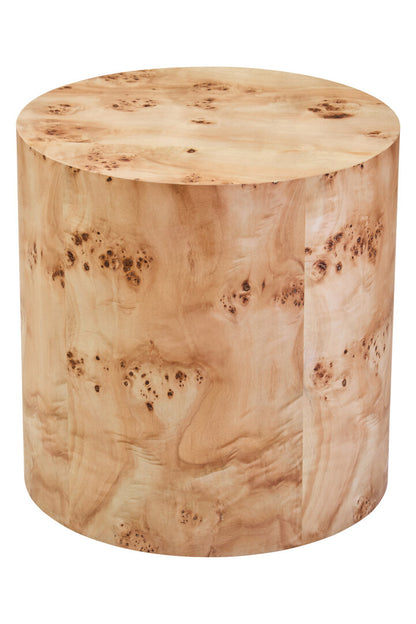 Sequoia Burl Wood Design Round Side Table