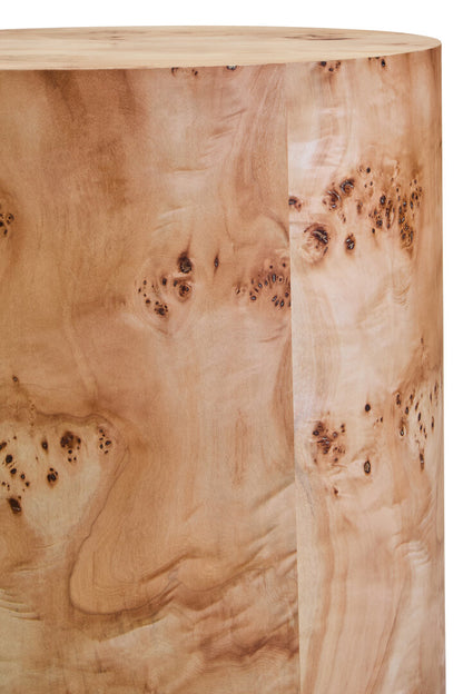 Sequoia Burl Wood Design Round Side Table