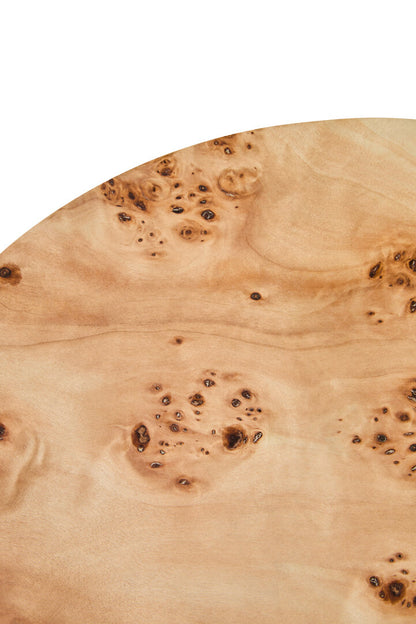 Sequoia Burl Wood Design Round Side Table
