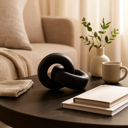 Empire Black Wood Large Knot Decor