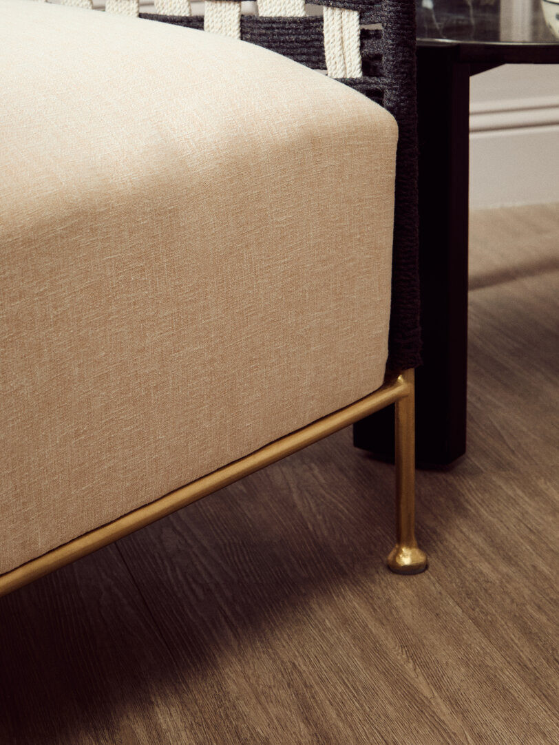 BengalBlack And White Jute Chair