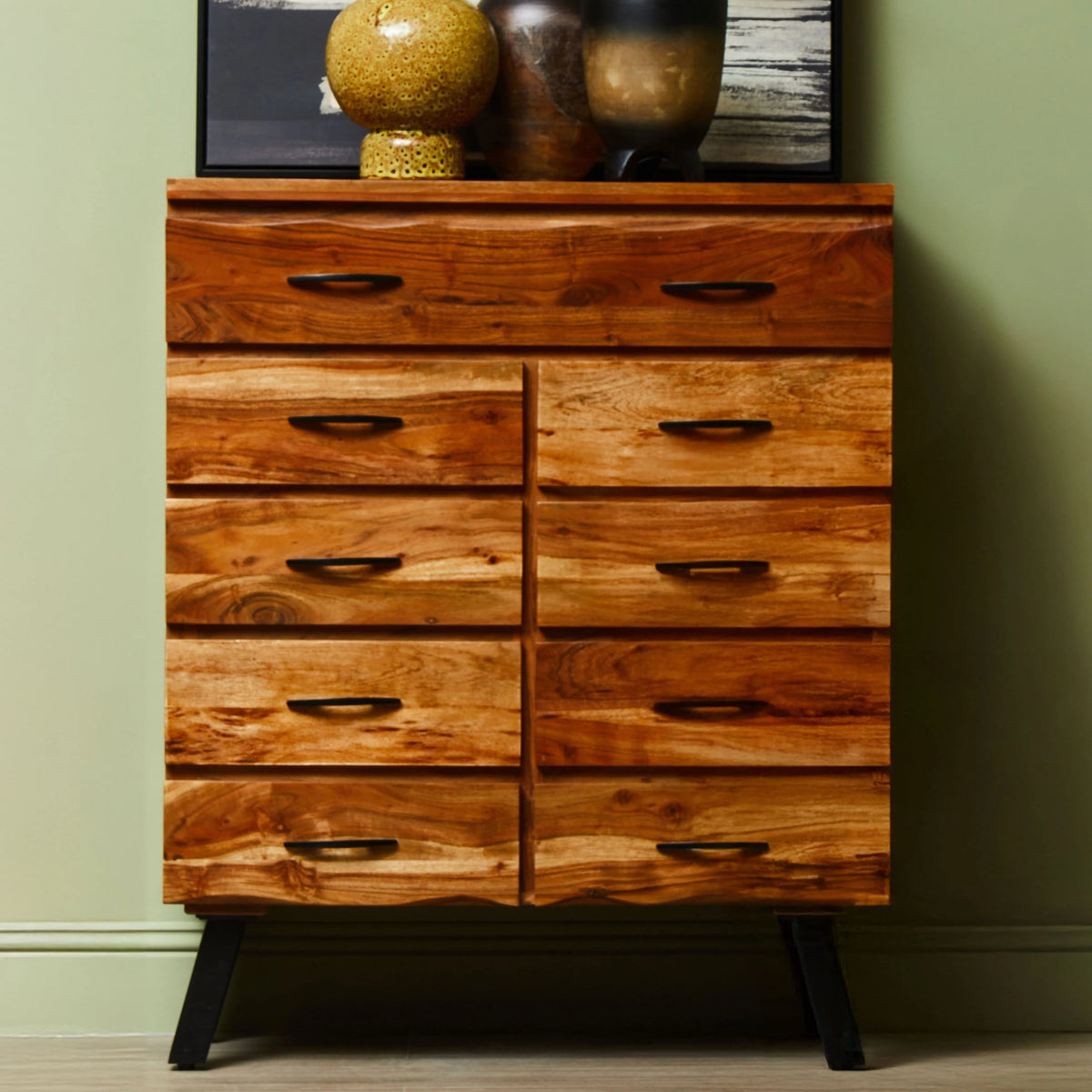 Nashira 9 Drawer Acacia Chest
