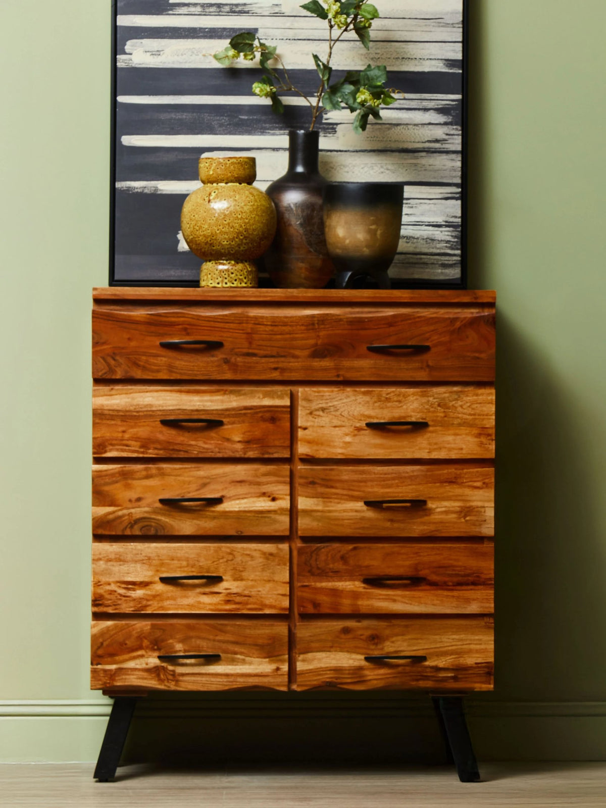 Nashira 9 Drawer Acacia Chest