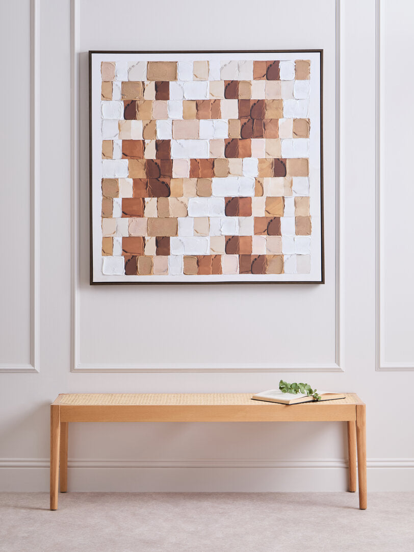 Pacific Natural Cane and Beech Wood Bench