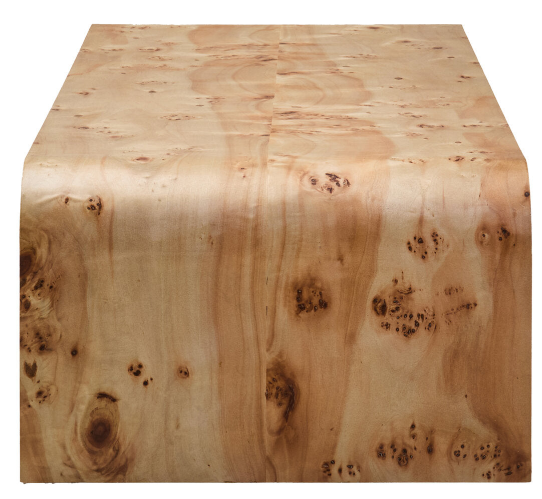 Sequoia Burl Wood Design Curved Coffee Table