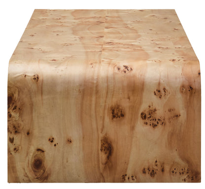 Sequoia Burl Wood Design Curved Coffee Table