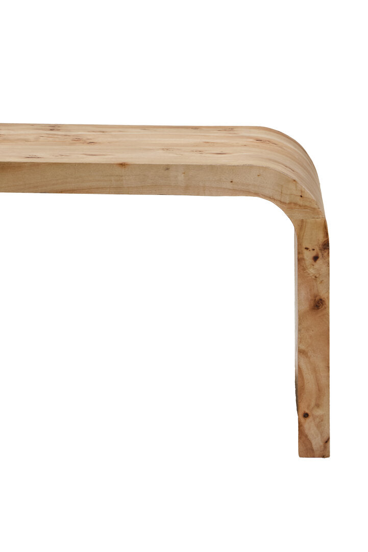 Sequoia Burl Wood Design Curved Coffee Table