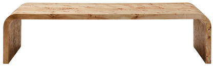 Sequoia Burl Wood Design Curved Coffee Table