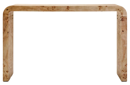 Sequoia Burl Wood Design Curved Console Table