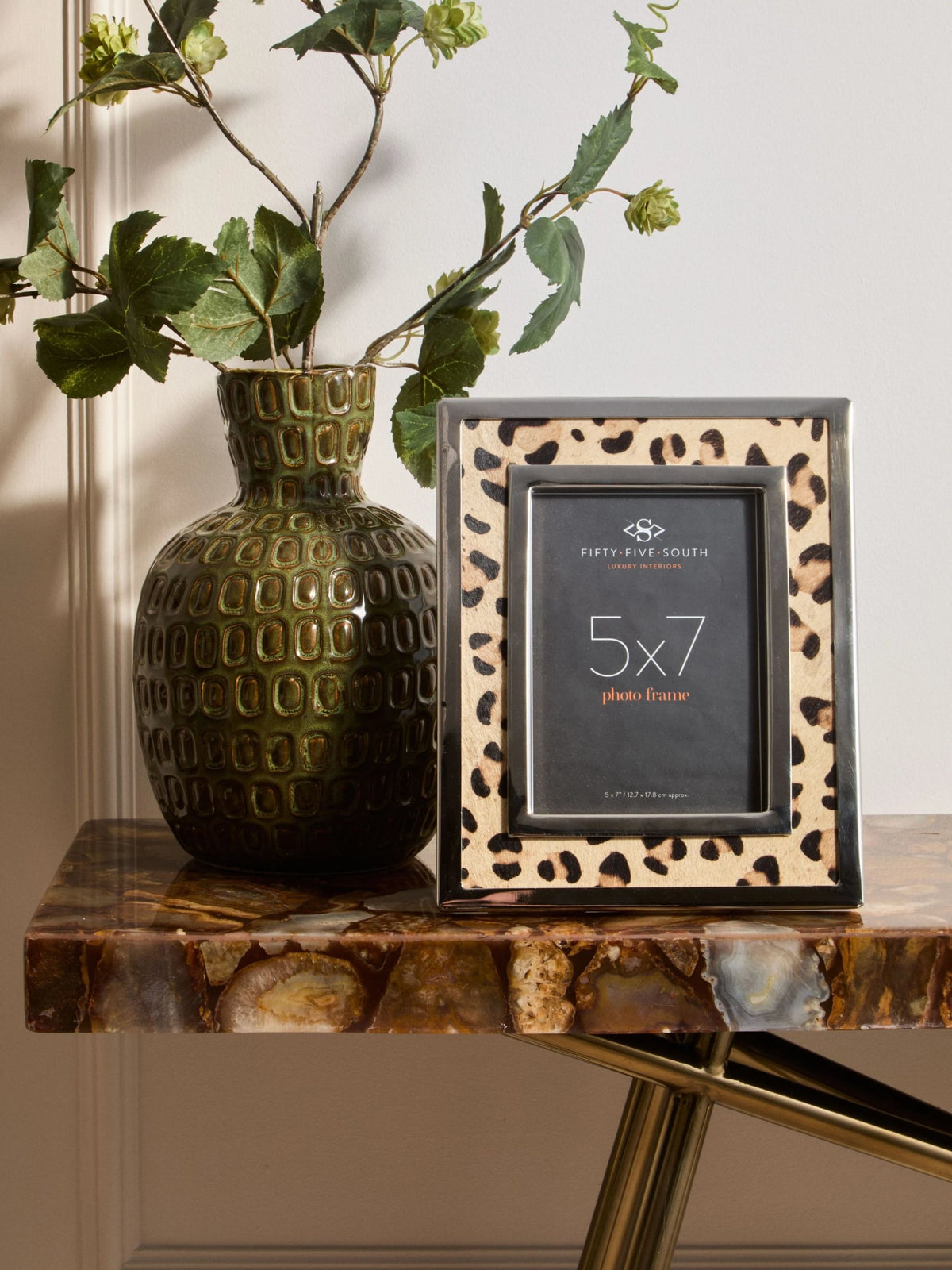 Chelsea Townhouse 5 x 7 Leopard Design Photo Frame