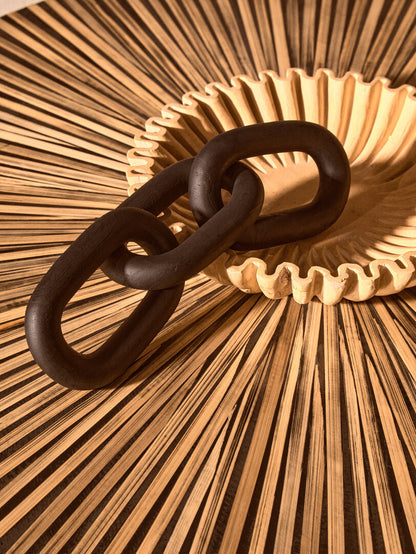 Empire Black Wood 3 Link Chain Decor