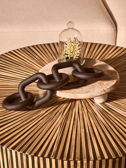 Empire Black Wood Five Link Chain Decor