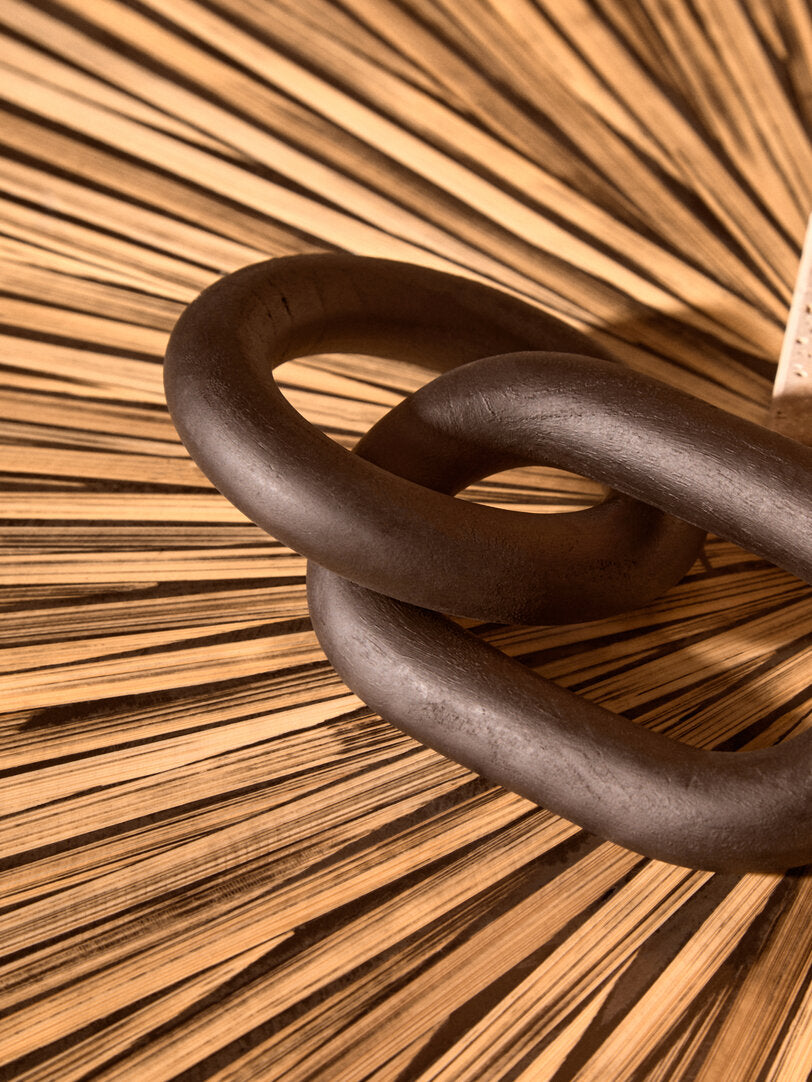 Empire Black Wood 2 Link Chain Decor