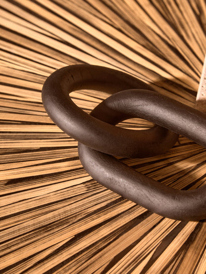 Empire Black Wood 2 Link Chain Decor