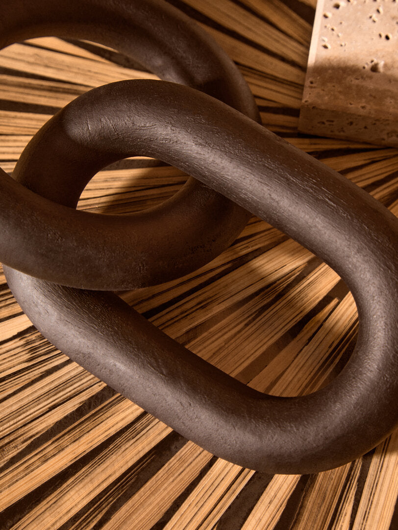 Empire Black Wood 2 Link Chain Decor
