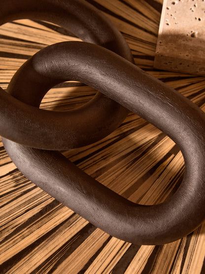 Empire Black Wood 2 Link Chain Decor